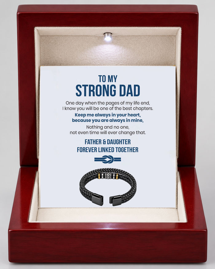 Braided bracelet in a Luxury Light-Up Box with message card