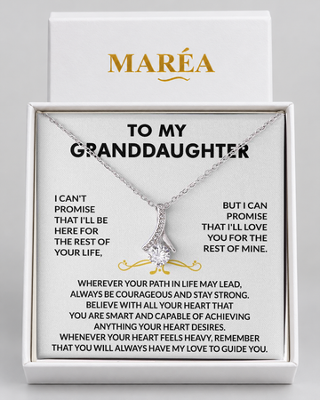 Love Pendant Necklace with Message Card for Granddaughter