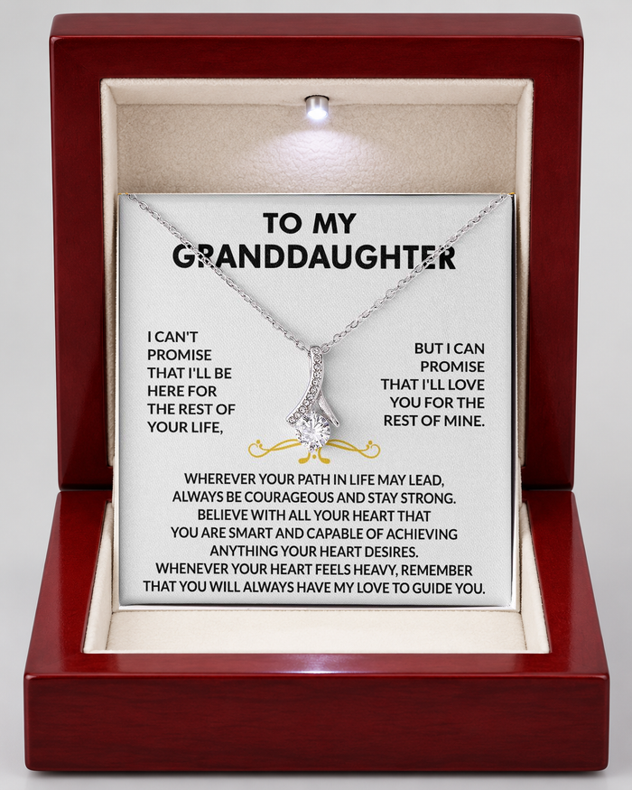Love Pendant necklace in a Luxury Light-Up Box with message card, silver-tone finish