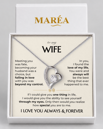 Always and Forever Necklace with Message Card for Wife