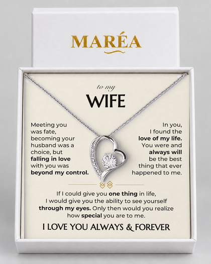 Always and Forever Necklace with Message Card for Wife