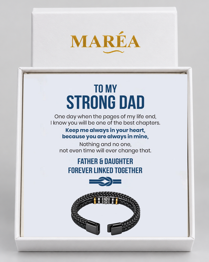 Braided Bracelet with Message Card for Dad