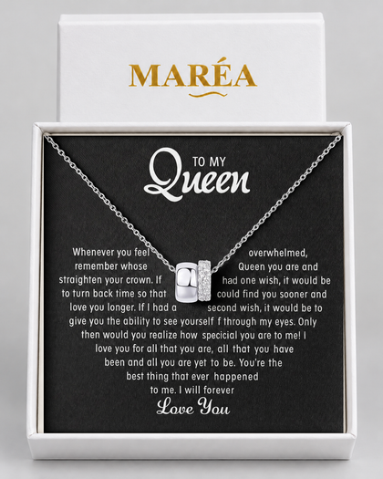 Eternal Rings Necklace with Message Card for Her