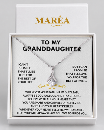 Love Pendant Necklace with Message Card for Granddaughter