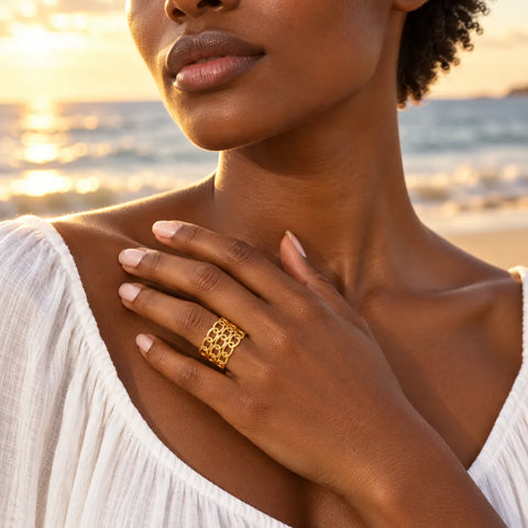 MARÉA jewelry worn